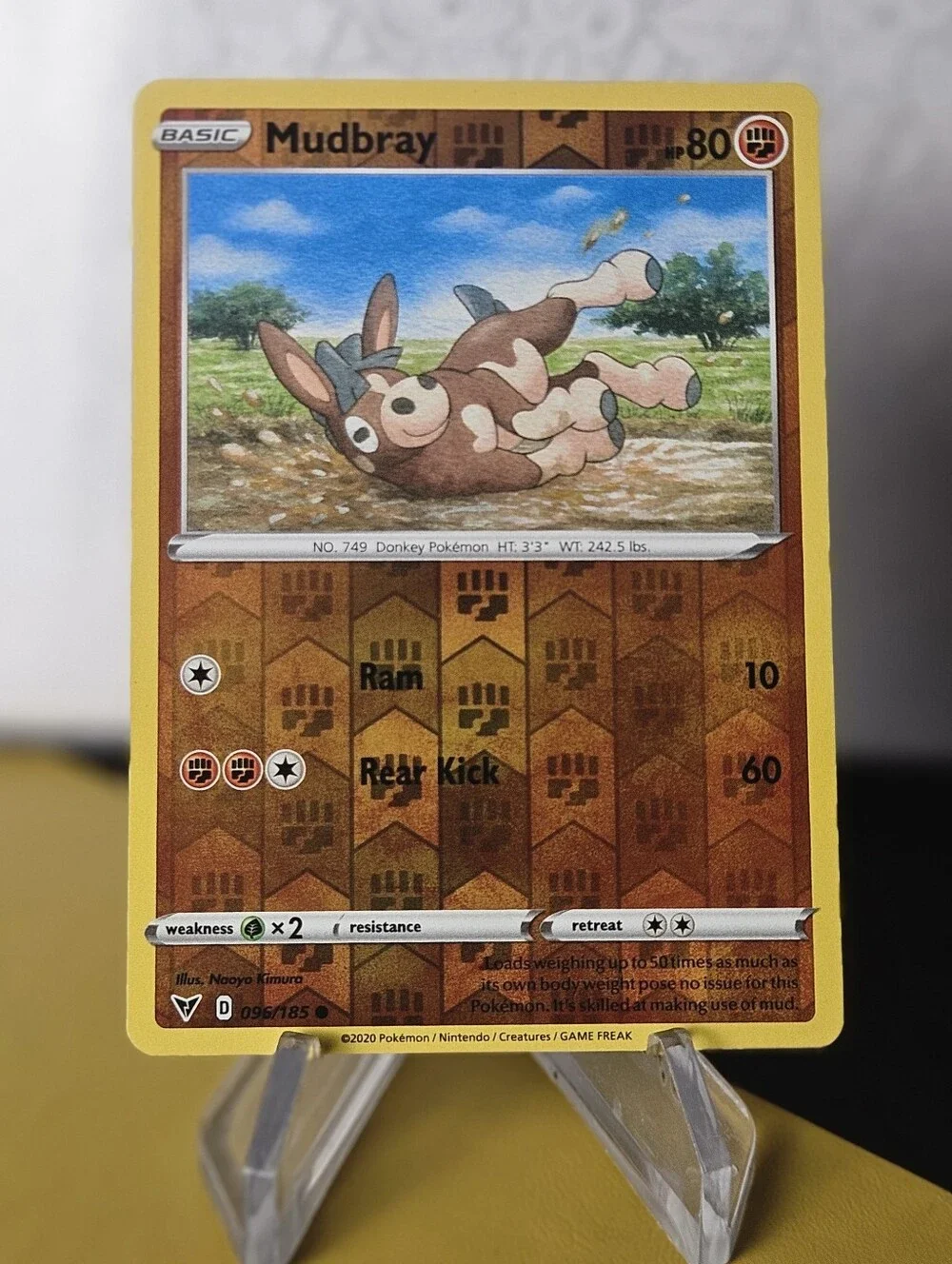 Mudbray 096/185 Pokemon TCG Reverse Holo Rare